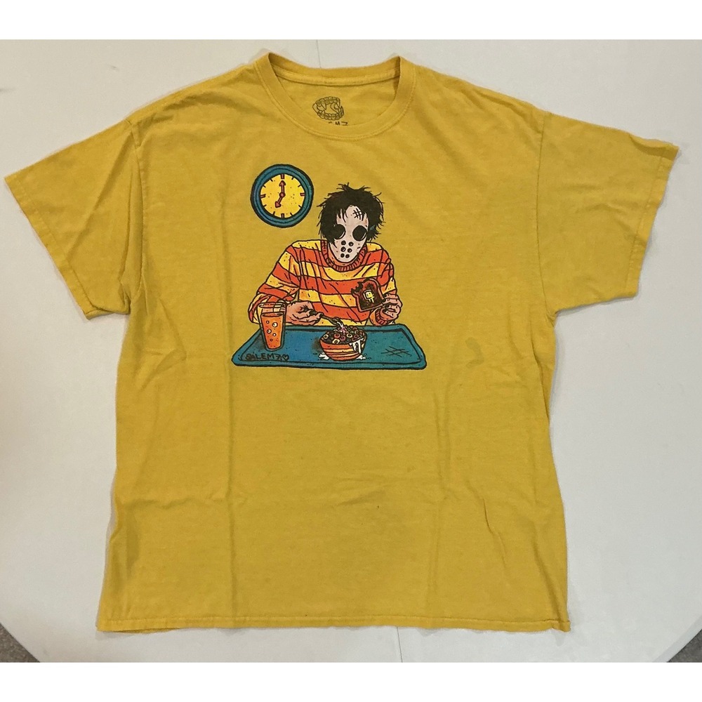 Salem7 Ceral Killer Horror Breakfast Halloween Streetwear Skater Yellow Mens‎ XL